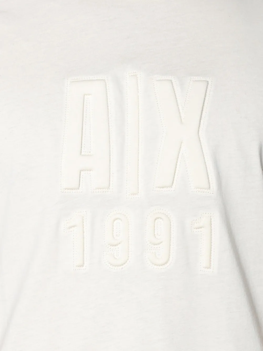 Armani Exchange embossed-logo crew-neck T-shirt Wit