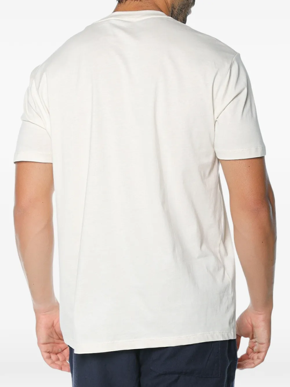 Armani Exchange embossed-logo crew-neck T-shirt Wit