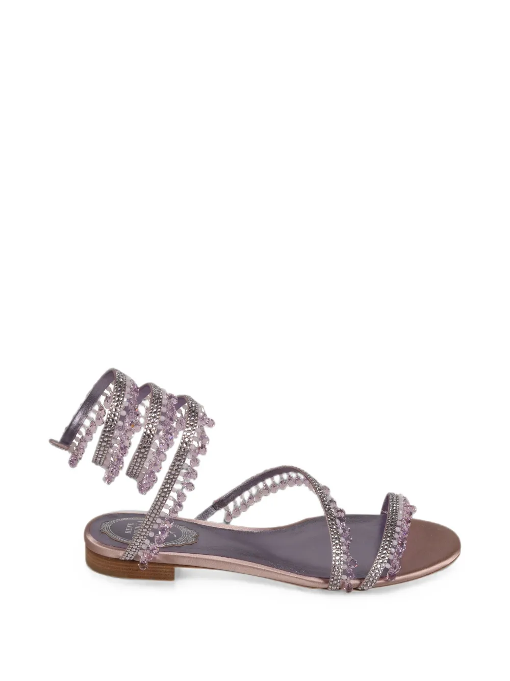 René Caovilla Chandelier crystal-embellished sandals - Violett