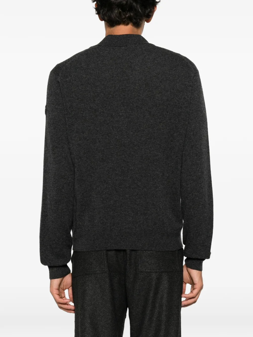 Moncler Polotrui met logo-patch Grijs