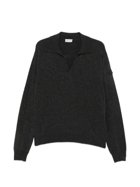 Moncler logo-patch polo sweater