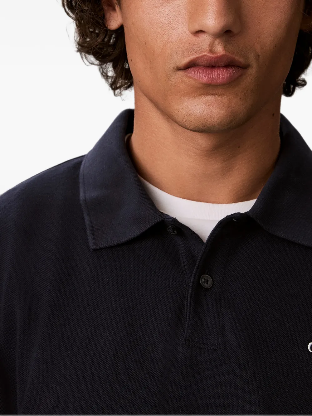 Calvin Klein Poloshirt met lange mouwen Blauw