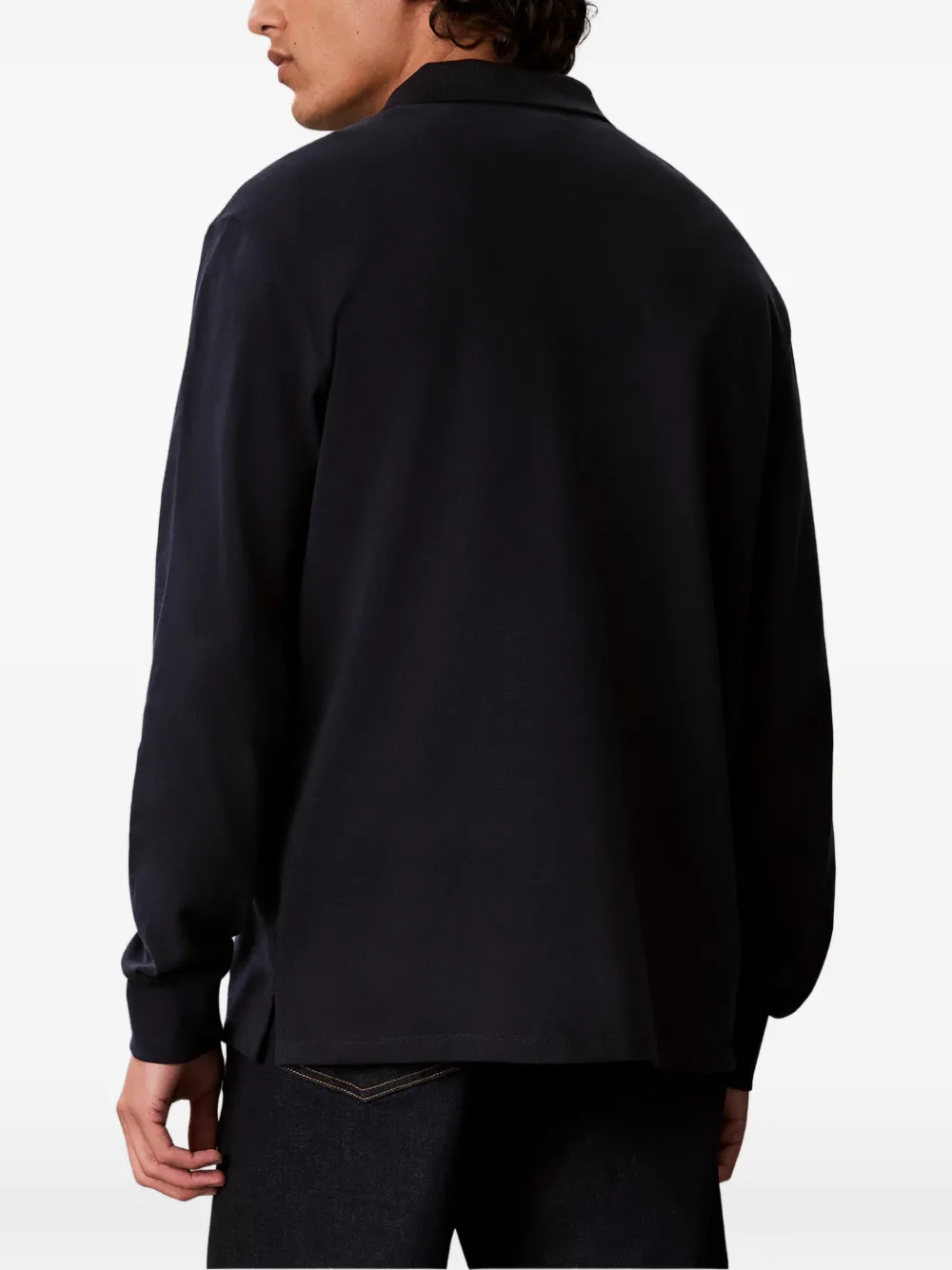 Calvin Klein Poloshirt met lange mouwen Blauw