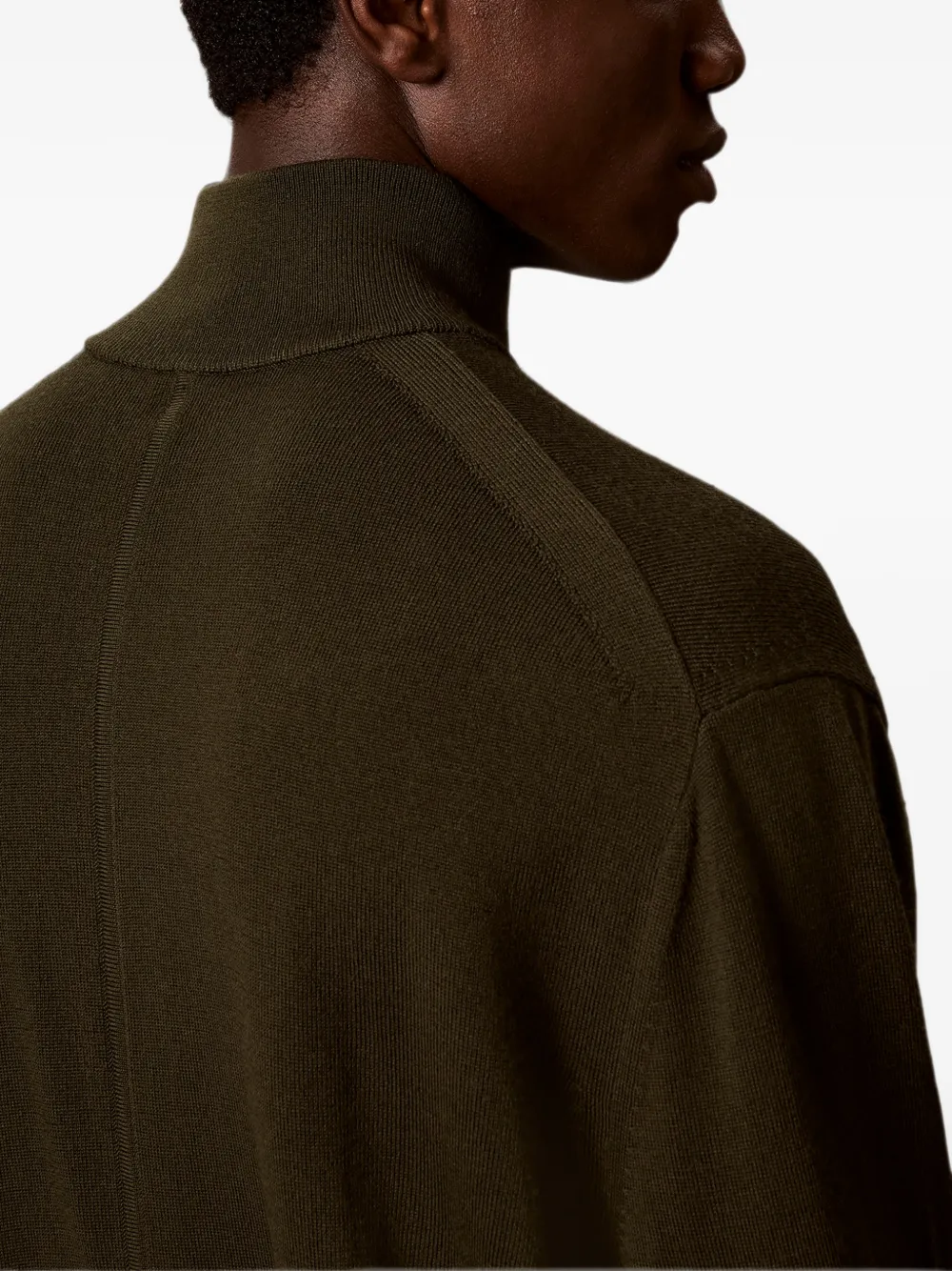 Calvin Klein Trui met geborduurd logo en kwartrits Groen