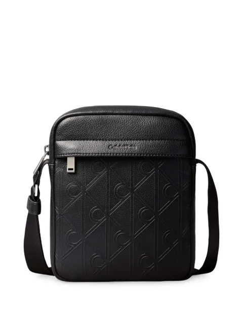 Calvin Klein monogram-embossed messenger bag