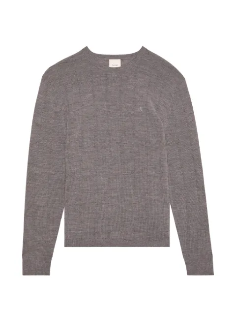Calvin Klein grid-patterned logo-embroidered sweater