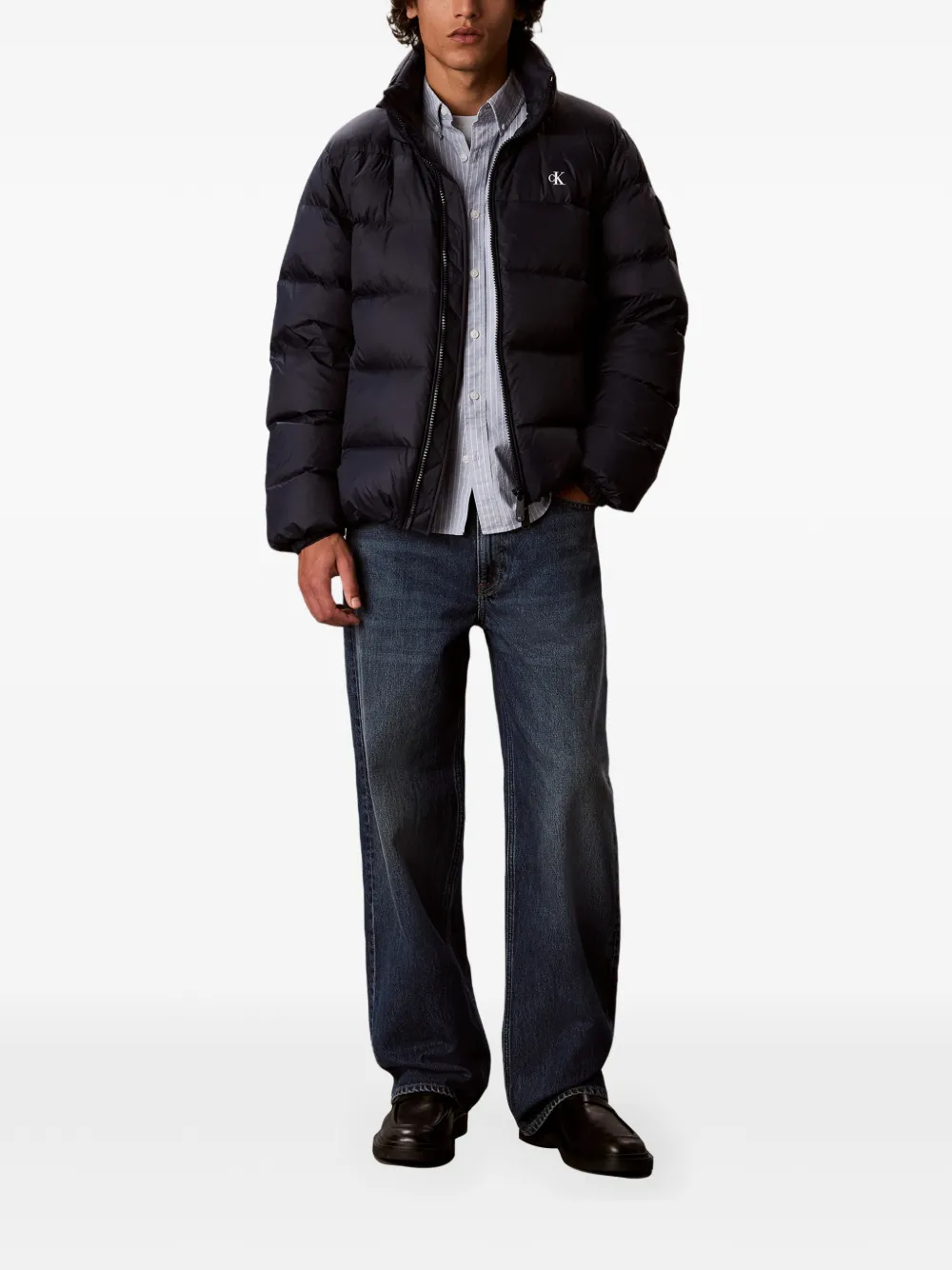Calvin Klein Gewatteerd jack met capuchon Blauw