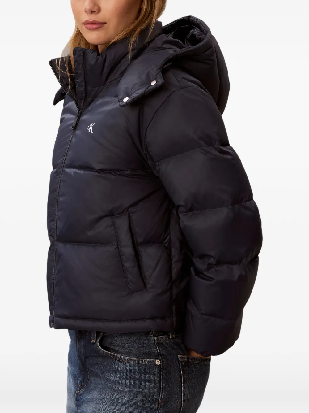 Calvin Klein Gewatteerd jack met capuchon Blauw