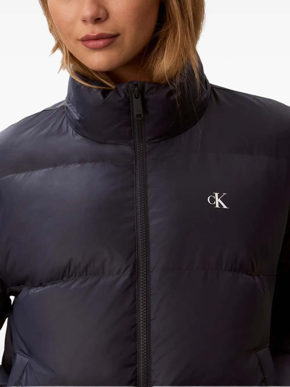 Calvin Klein Gewatteerd jack met capuchon Blauw