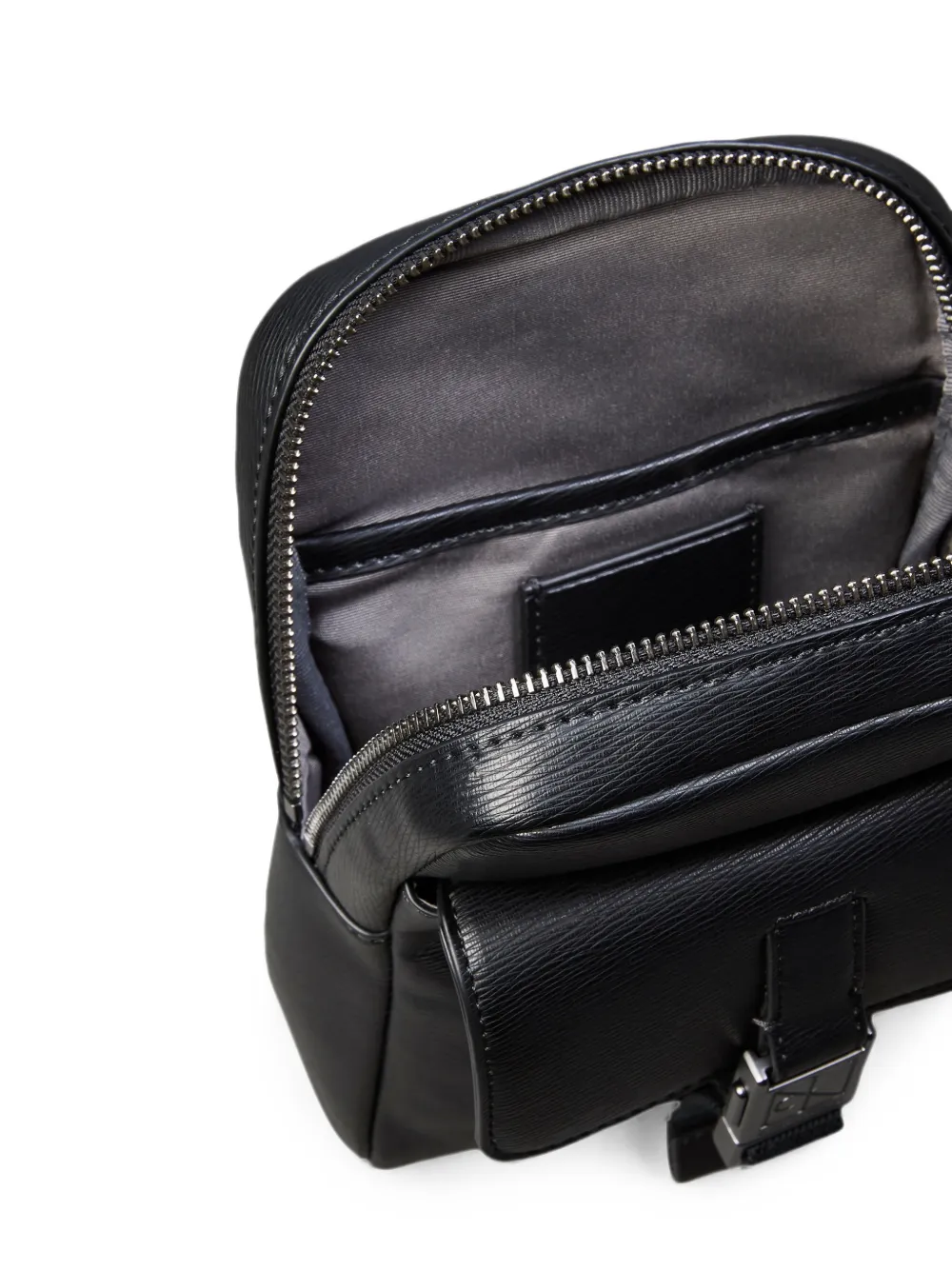 Calvin Klein Schoudertas met logoplakkaat en gespsluiting Zwart