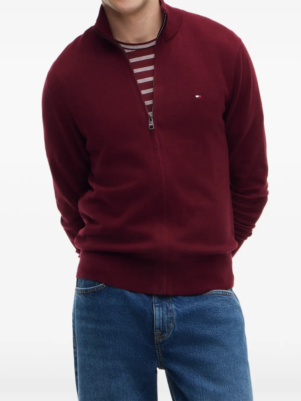 Tommy Hilfiger Vest met geborduurd logo Rood