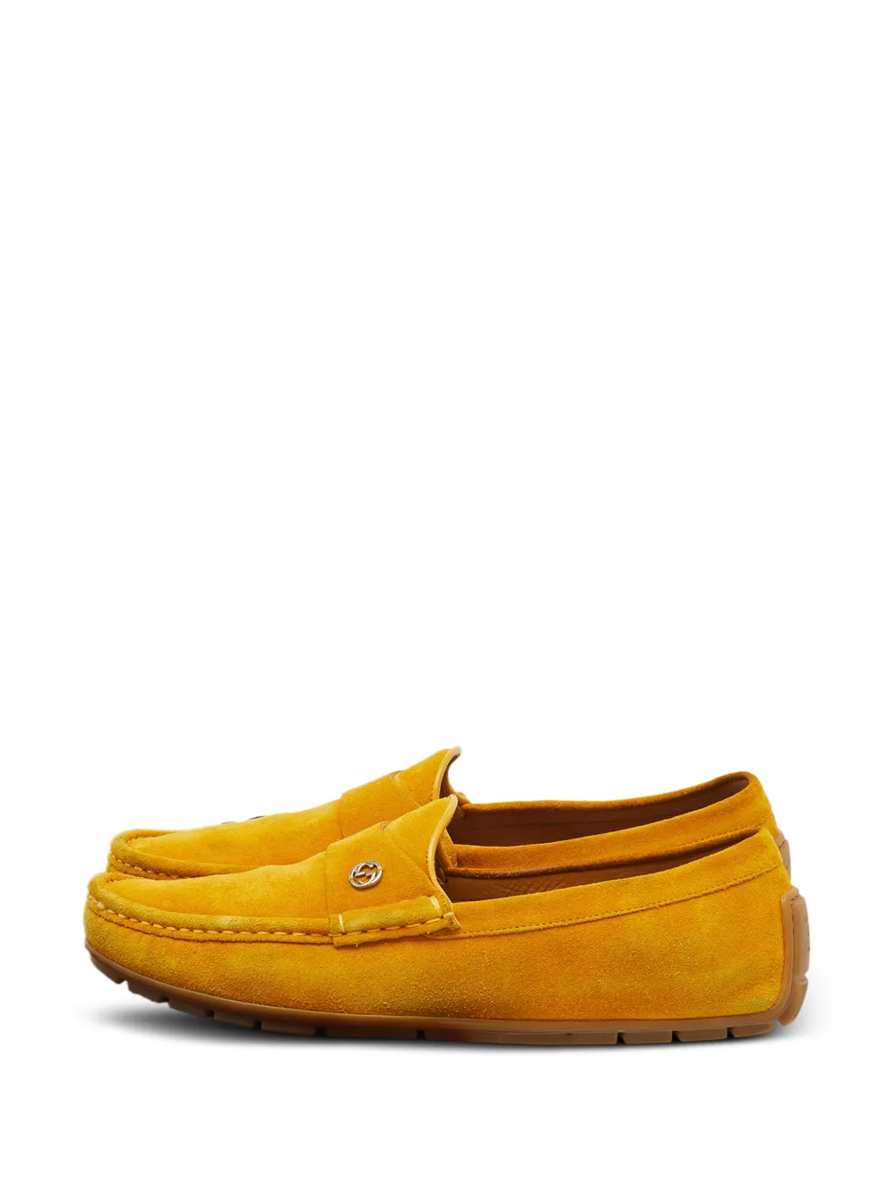 Gucci Pre-Owned Interlocking G driving loafers - Gelb