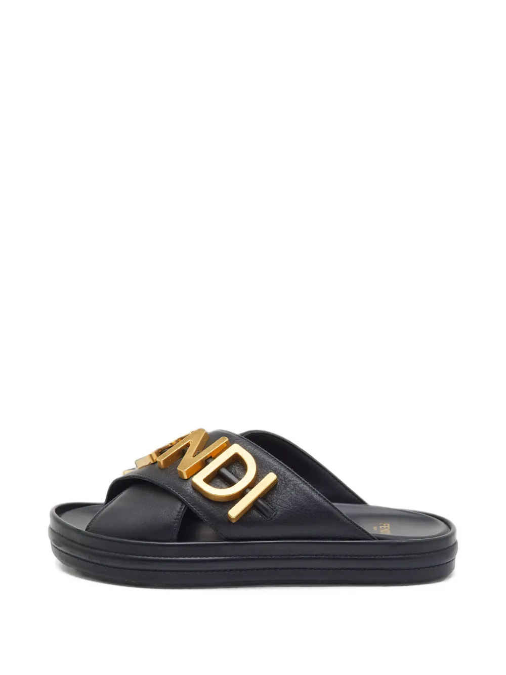Fendi Pre-Owned Fendigraphy crossover slides - Schwarz