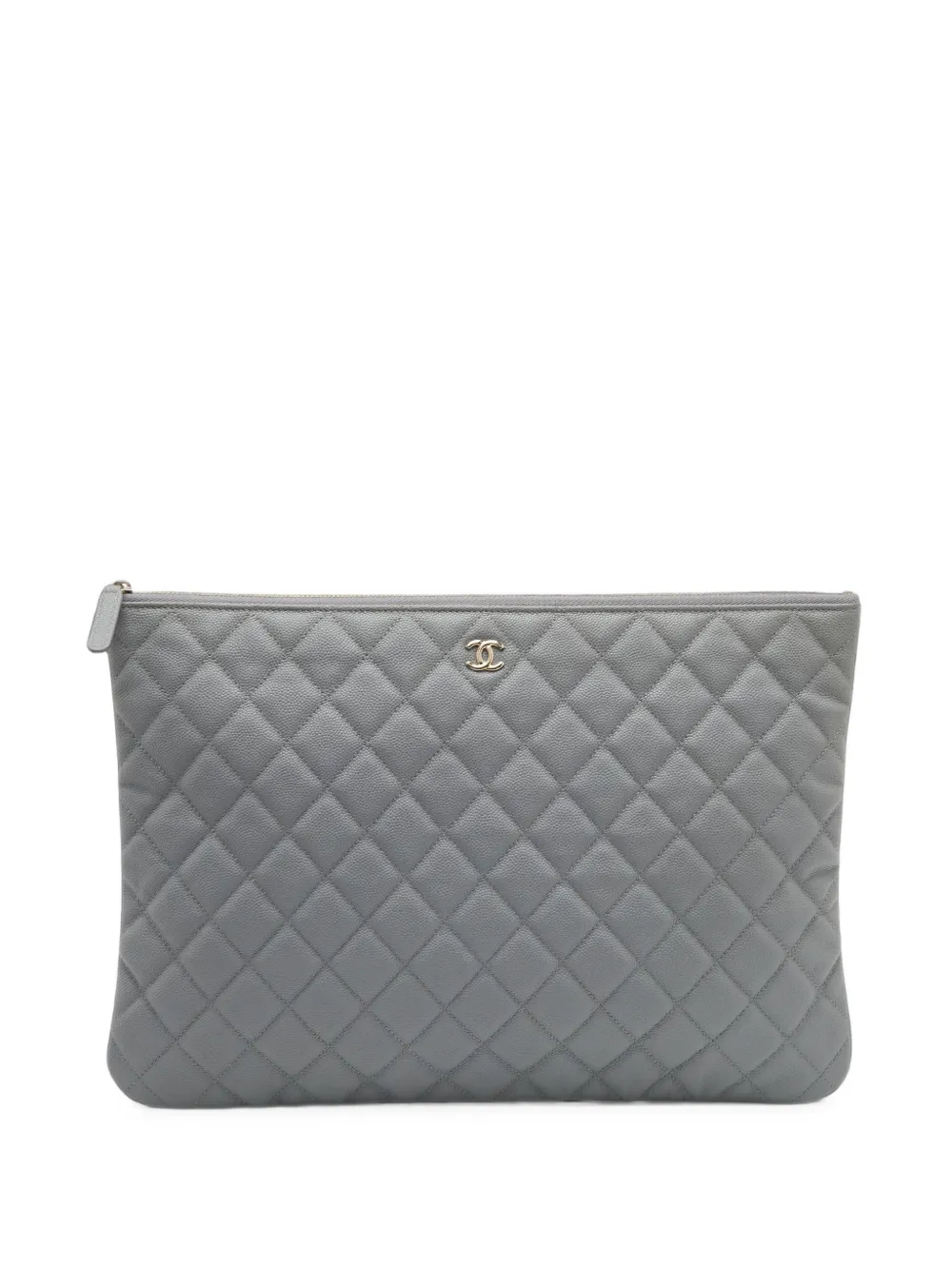 CHANEL Pre-Owned Clutch O Case grande trapuntata 2019-2020 - Grigio