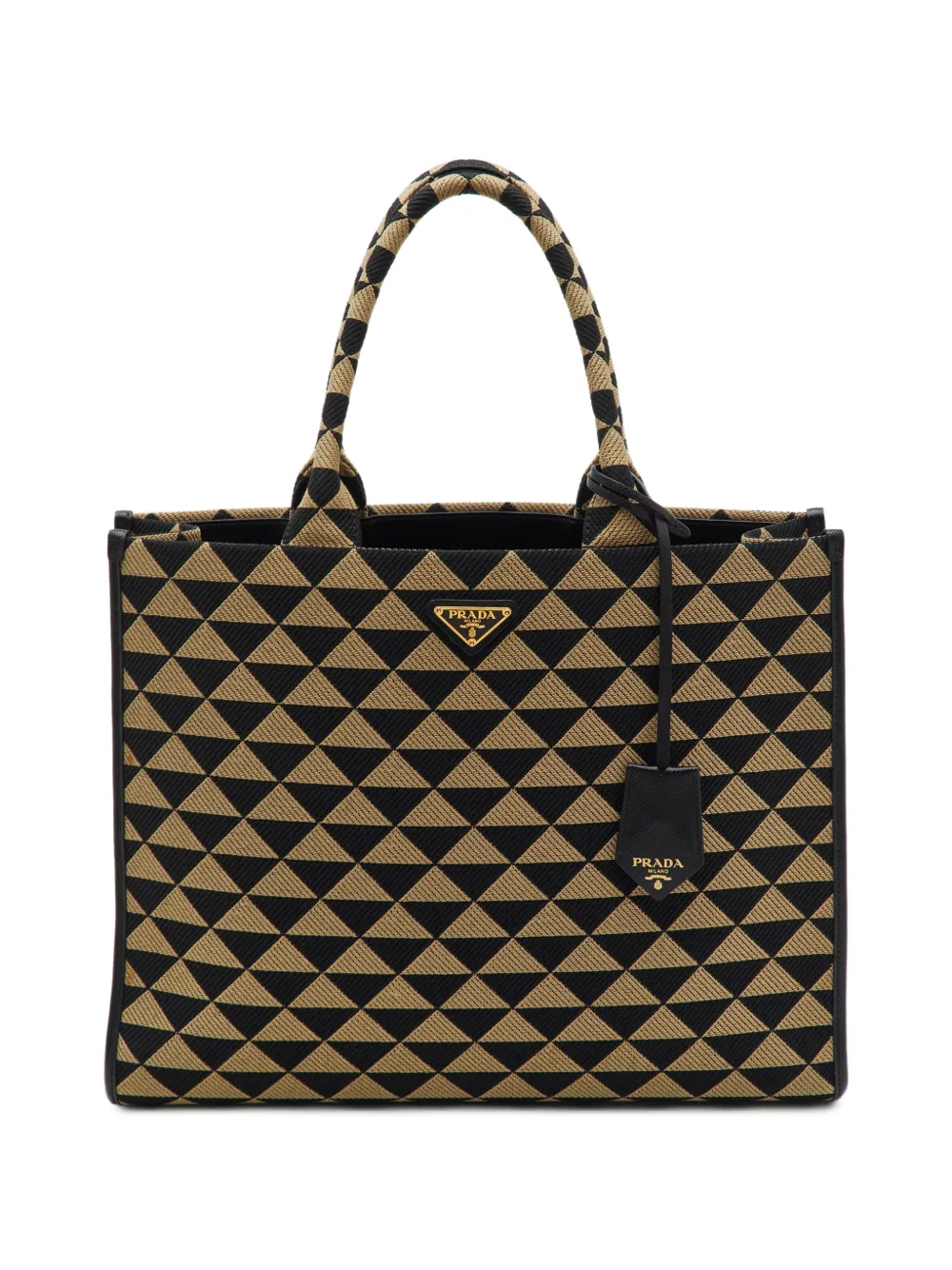 Prada Pre-Owned Triangolo Symbole Saffiano leather tote bag - Nero