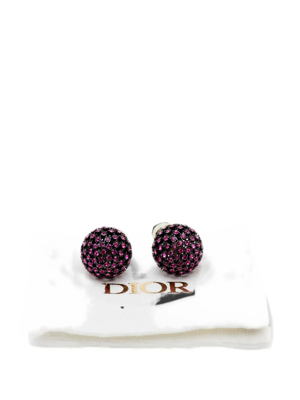 Christian Dior Pre-Owned Tribales crystal earrings - Schwarz