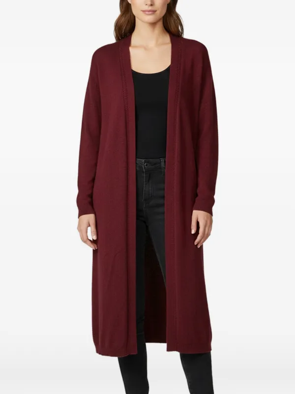 Loro Piana Pre-Owned open-front long-line cardi-coat | レッド