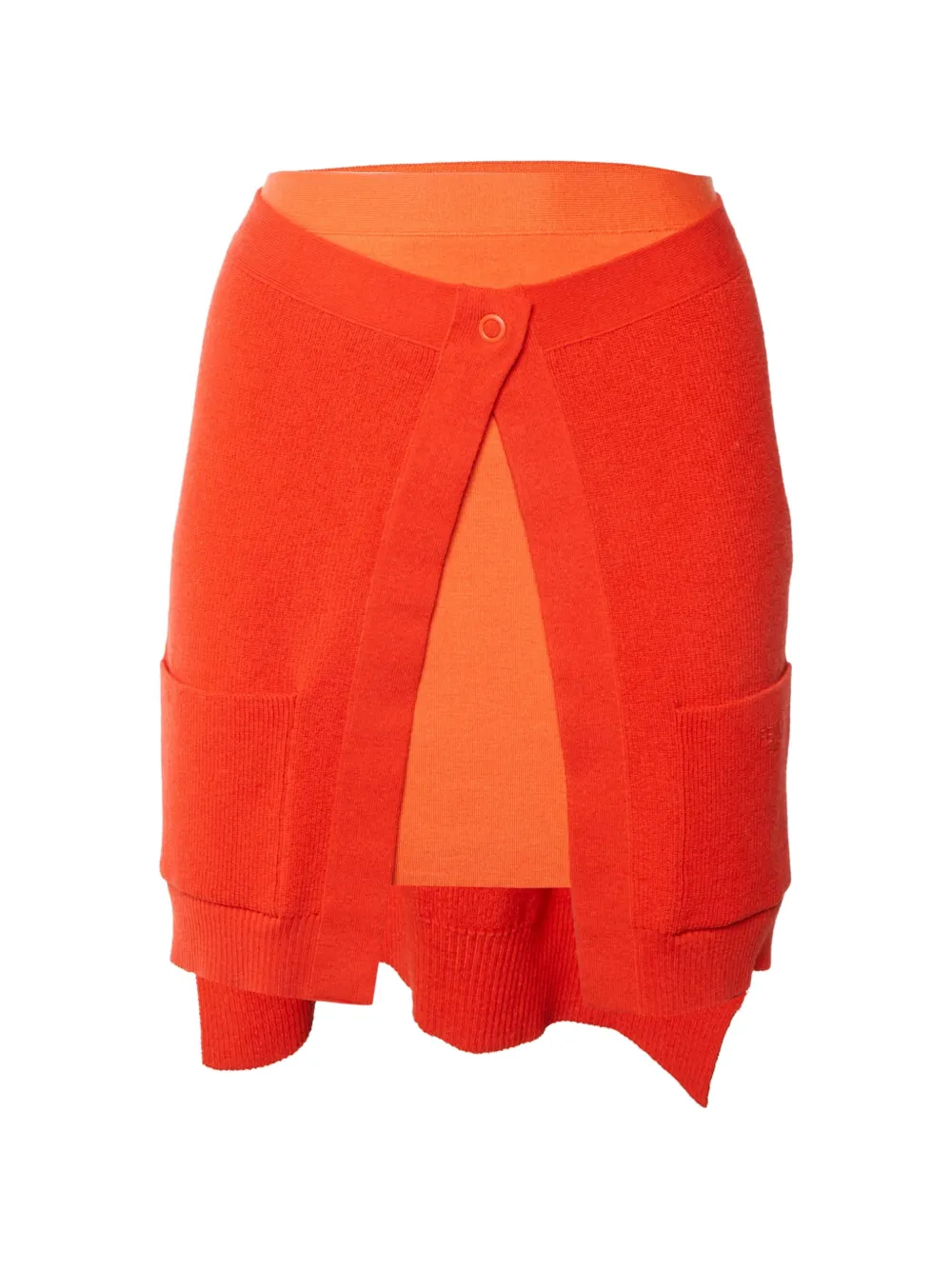 Fendi Pre-Owned double-layer knit mini skirt - Orange