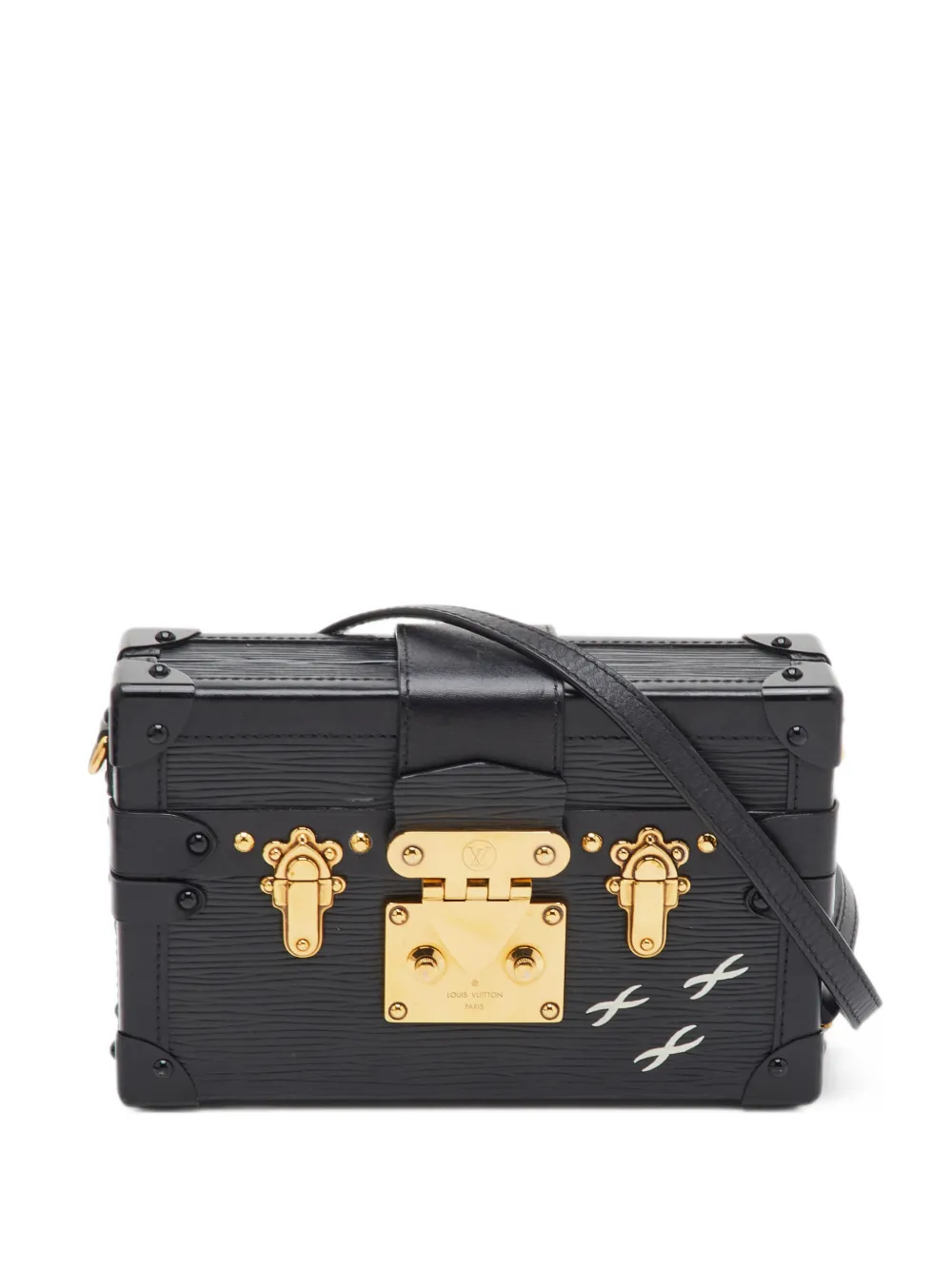 Louis Vuitton Pre-Owned Borsa mini Petite Malle in pelle 2014 - Nero