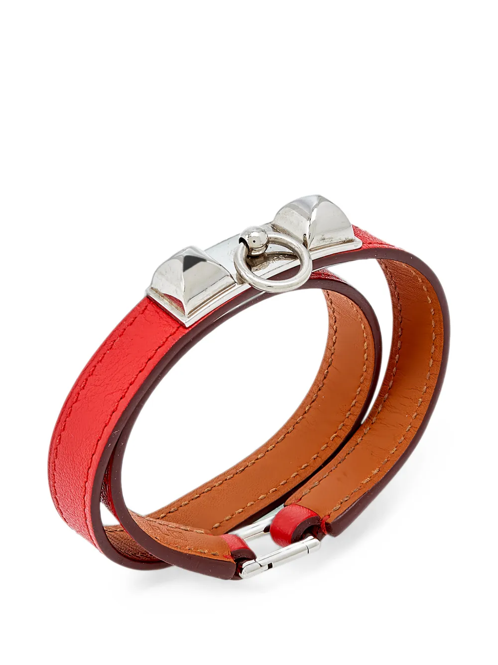 Hermès Pre-Owned Rivale Double Tour bracelet - Rot