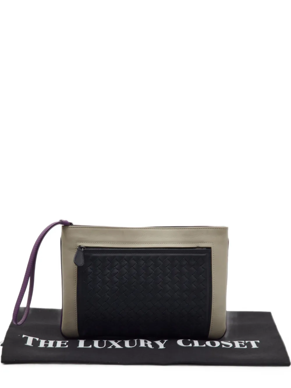 Bottega Veneta Pre-Owned Intrecciato leather wristlet pouch - Nude