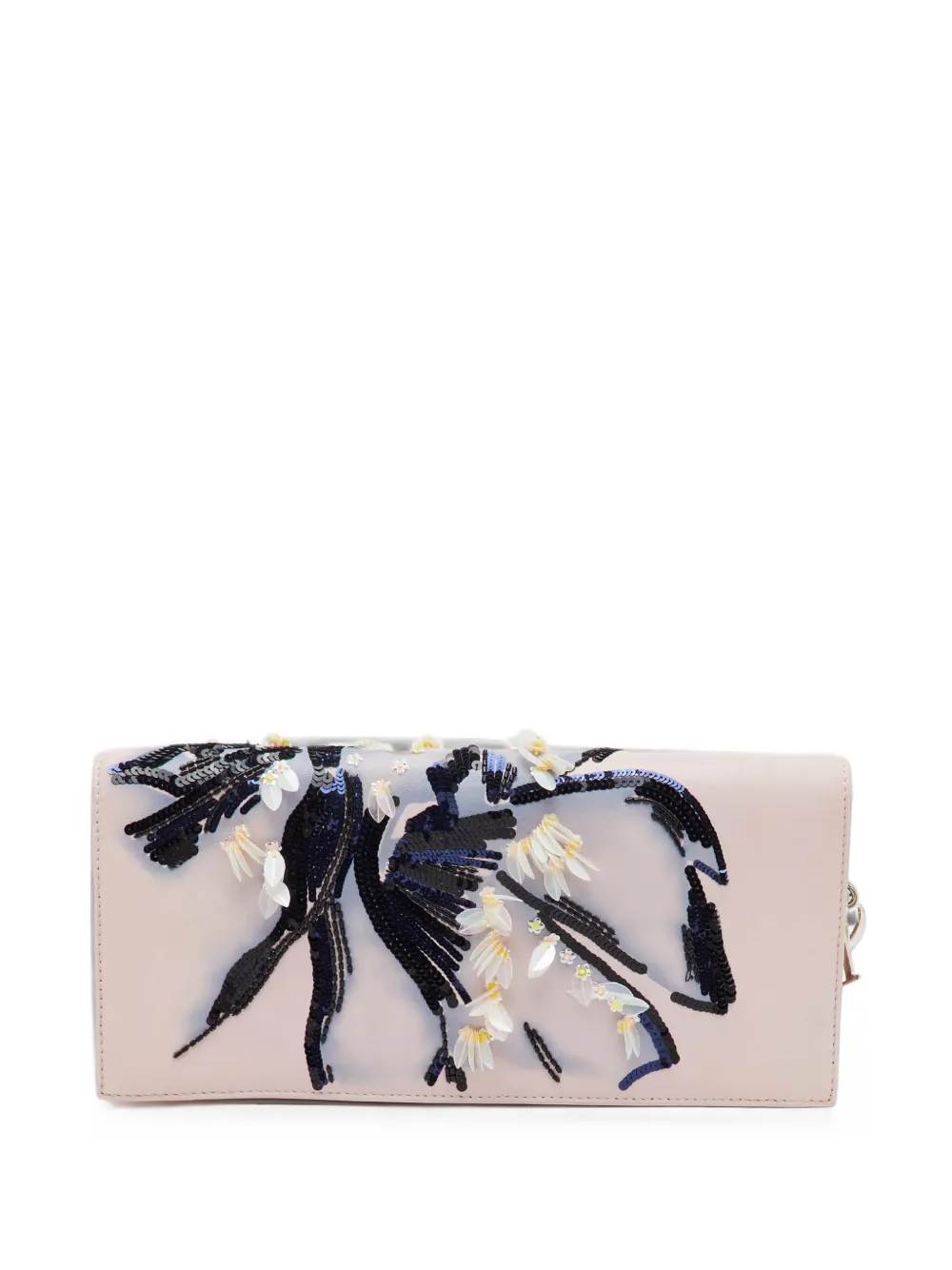 Christian Dior Pre-Owned 2015 sequin-embellished bird-motif clutch bag - Rosa