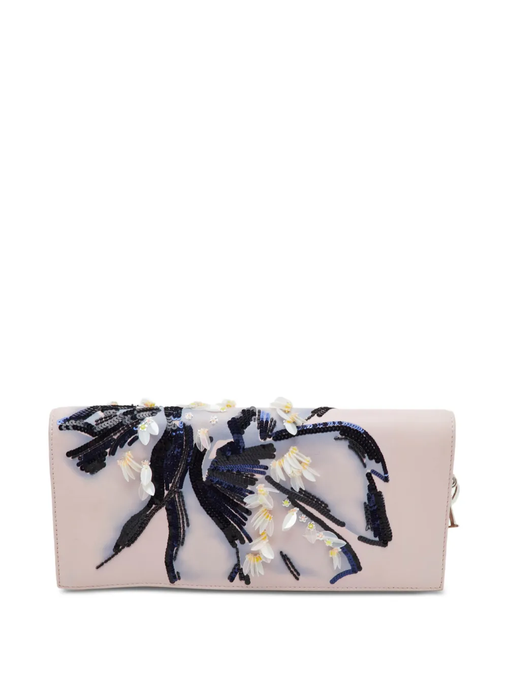 Christian Dior Pre-Owned 2015 sequin-embellished bird-motif clutch bag - Rosa
