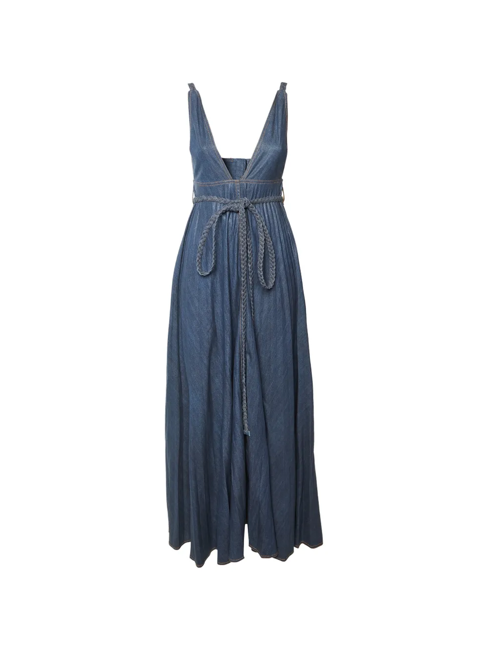 Christian Dior Pre-Owned robe longue à bride tressée - Bleu Christian Dior Pre-Owned robe longue à bride tressée - Bleu
