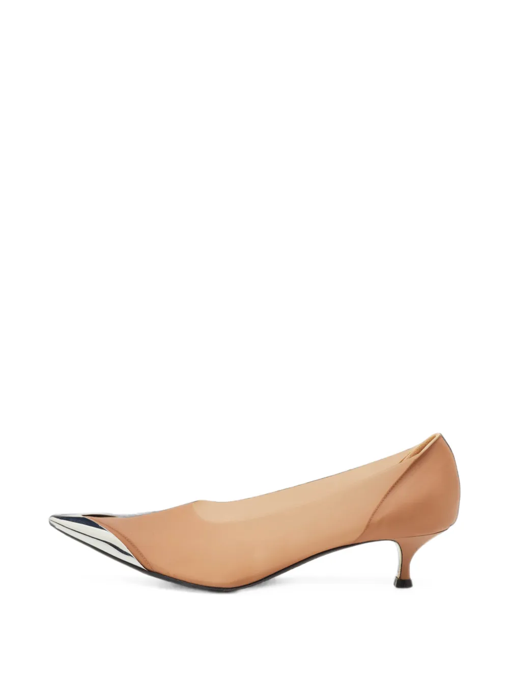 Nº21 metal-toe pointed pumps - Neutrals