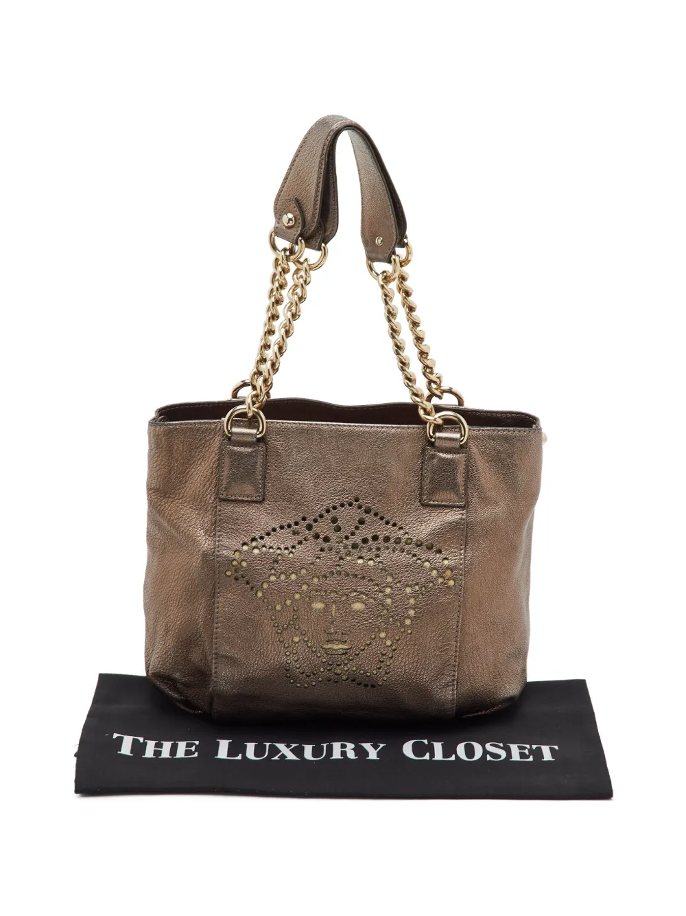 Versace Pre-Owned Medusa perforated tote bag - Brown