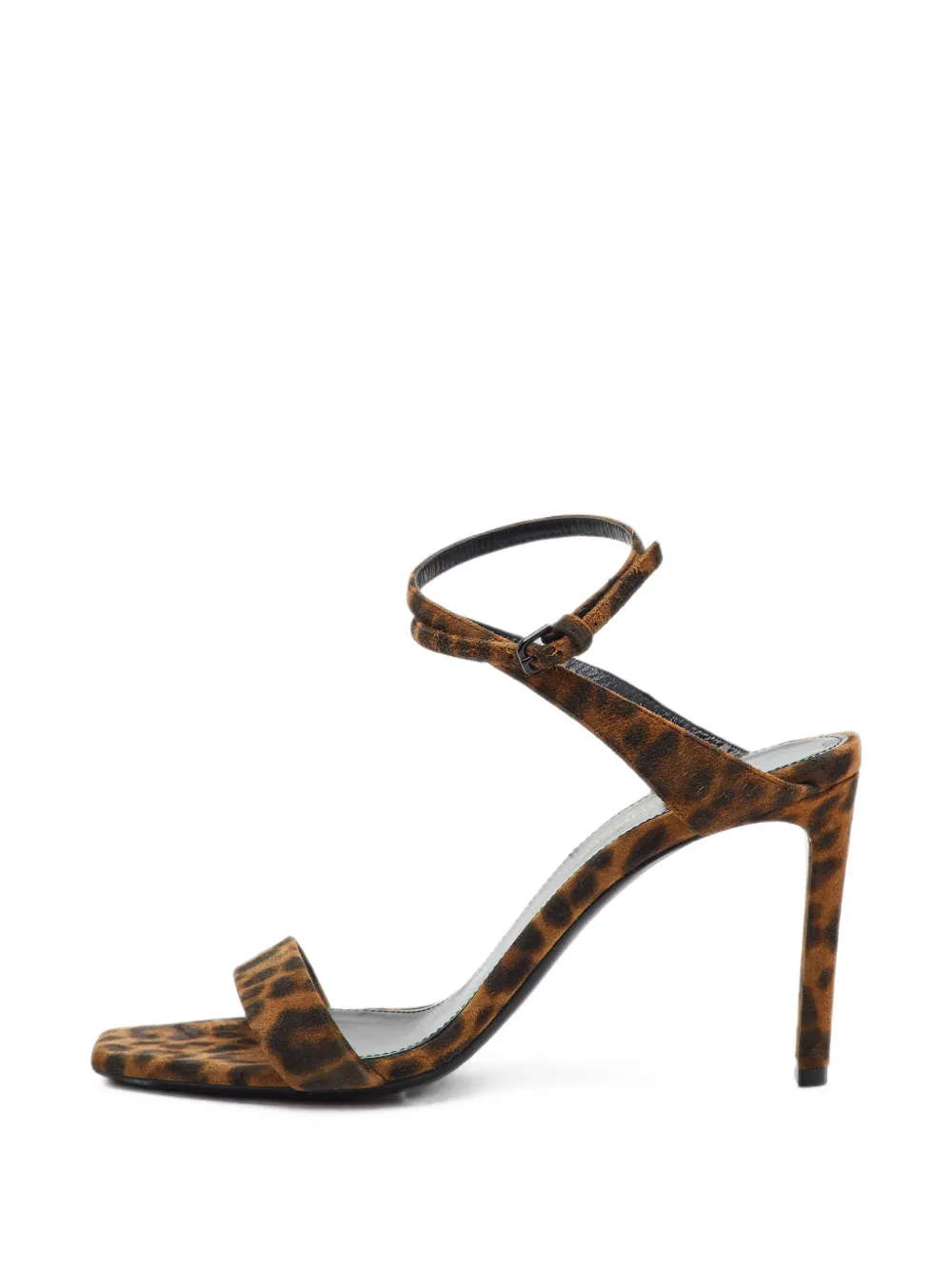 Saint Laurent Pre-Owned Sandalen mit Leopardenprint - Braun