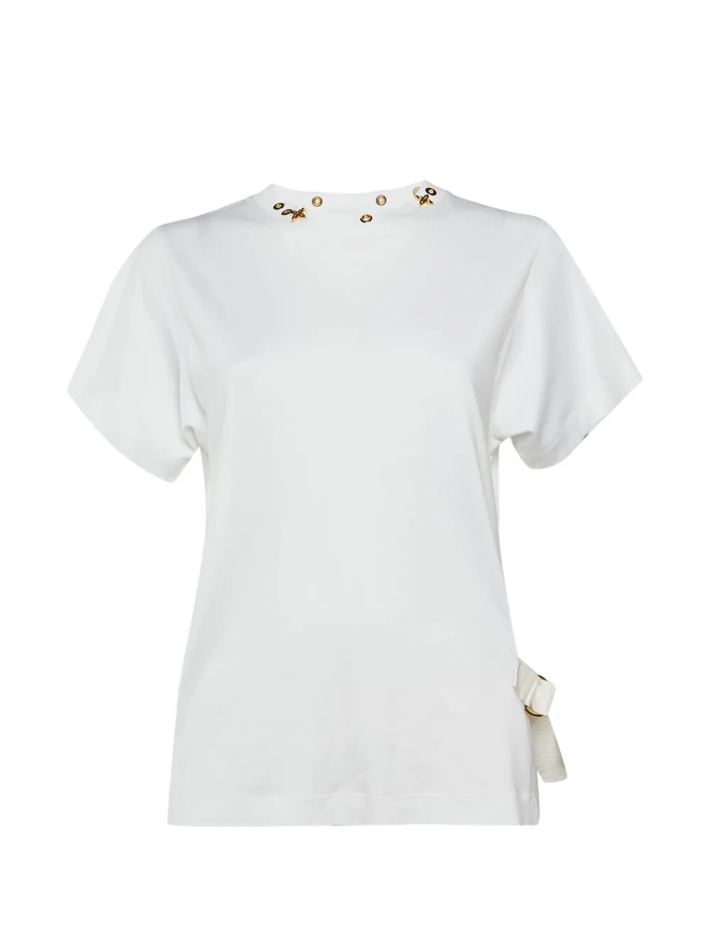 Louis Vuitton Pre-Owned eyelet side-strap T-shirt - Bianco