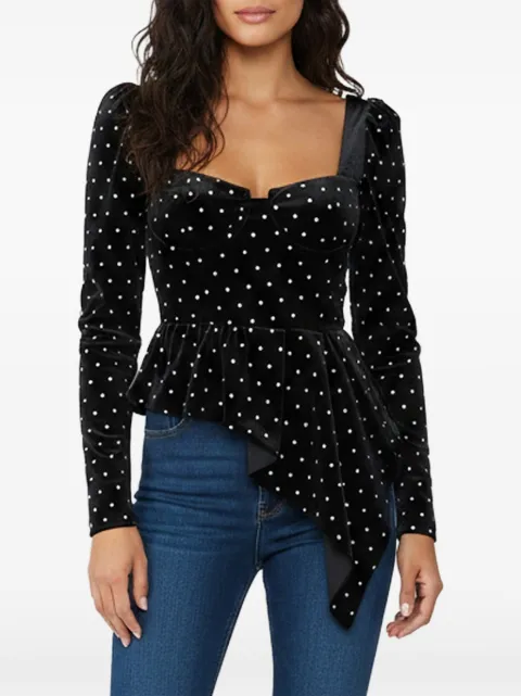 Self-Portrait diamante asymmetric top