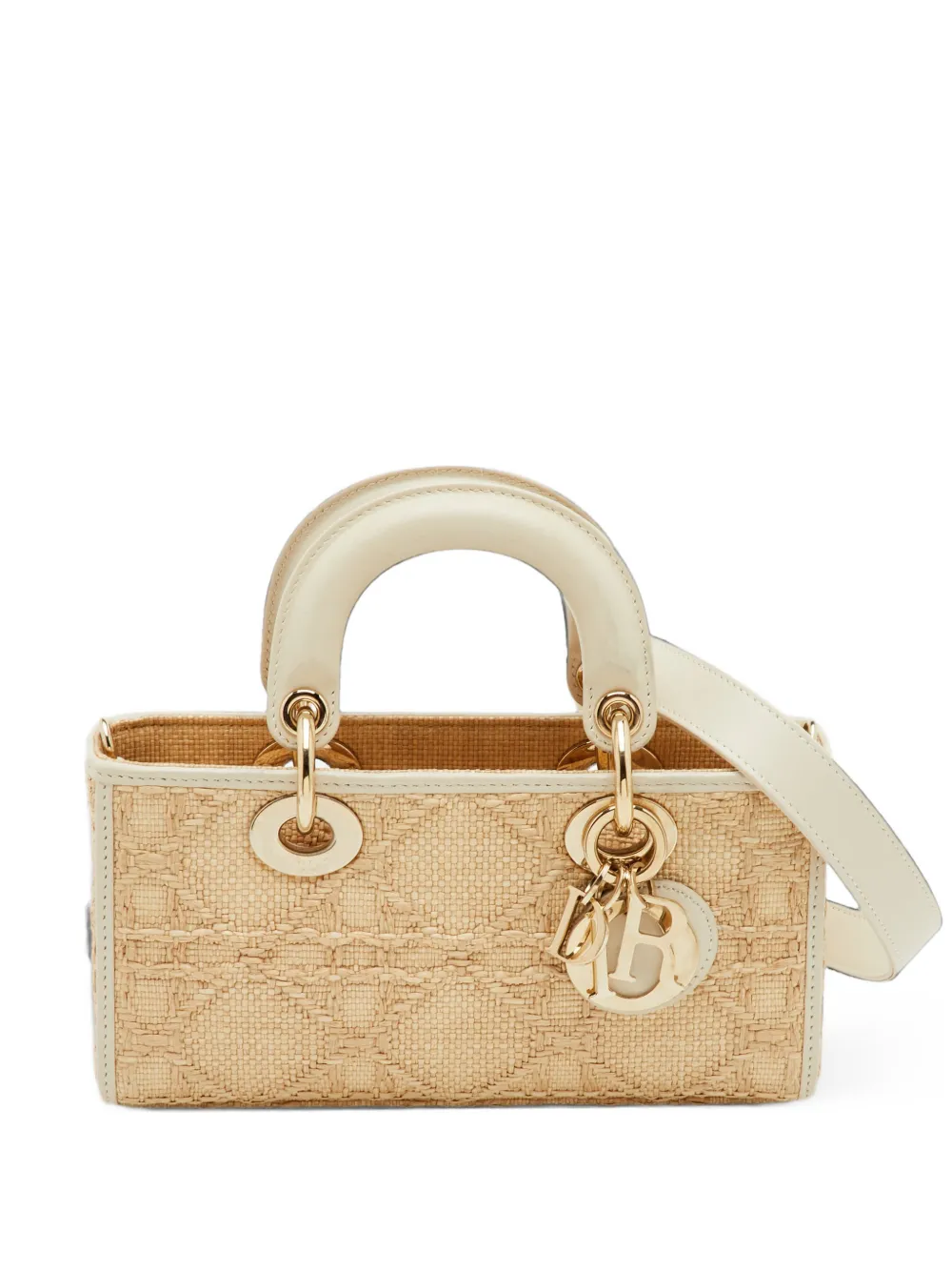 Christian Dior Pre-Owned 2023 Lady D-Joy raffia tote bag - Toni neutri