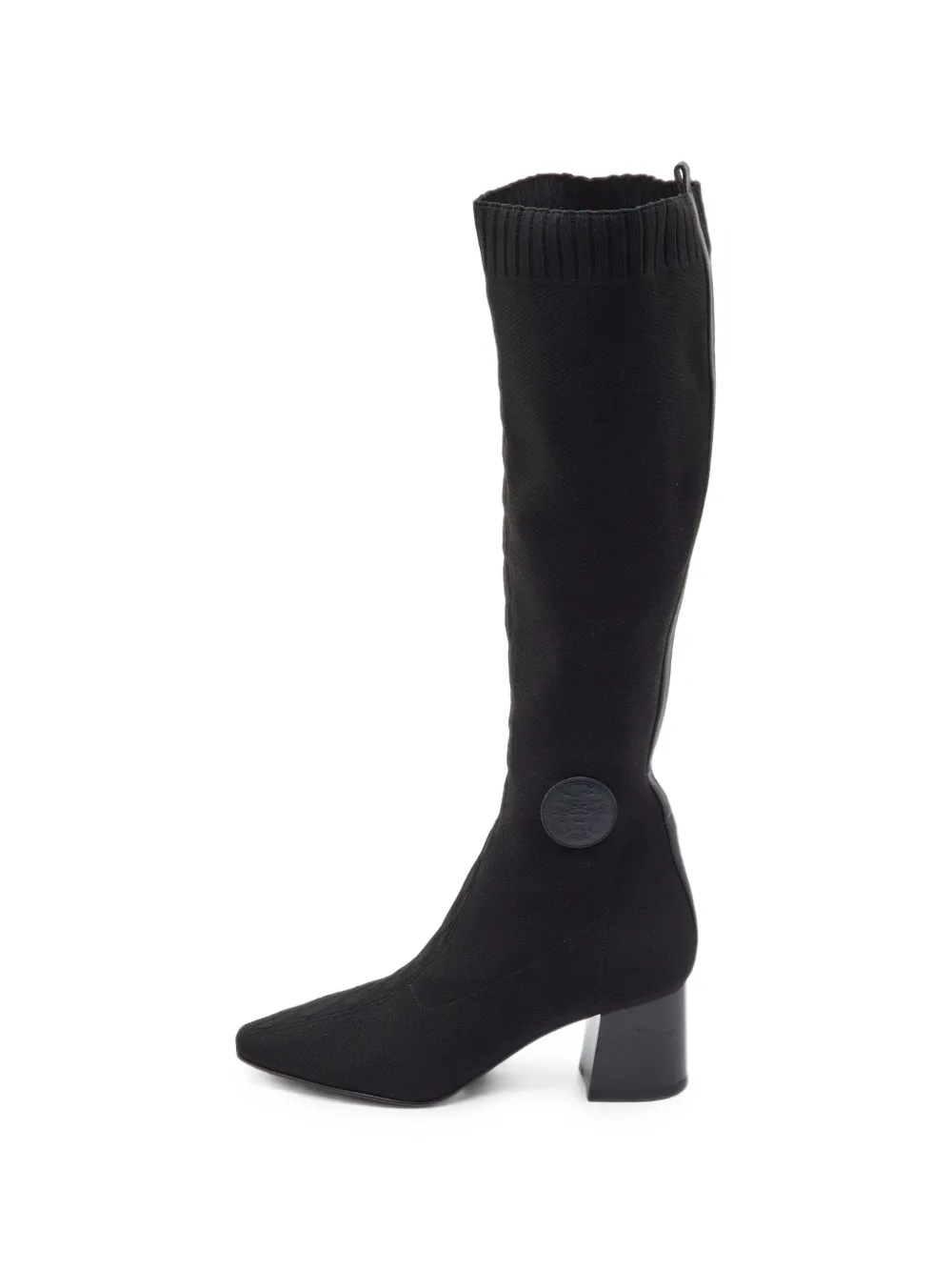 Hermès Pre-Owned Fontaine knit´knee-high boots - Schwarz