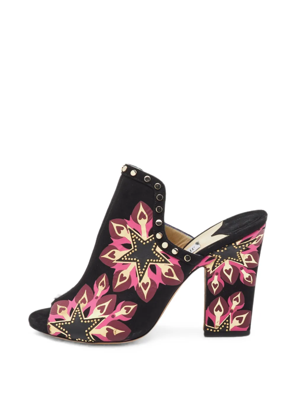 Jimmy Choo Pre-Owned Mahi leather heeled mules - Schwarz