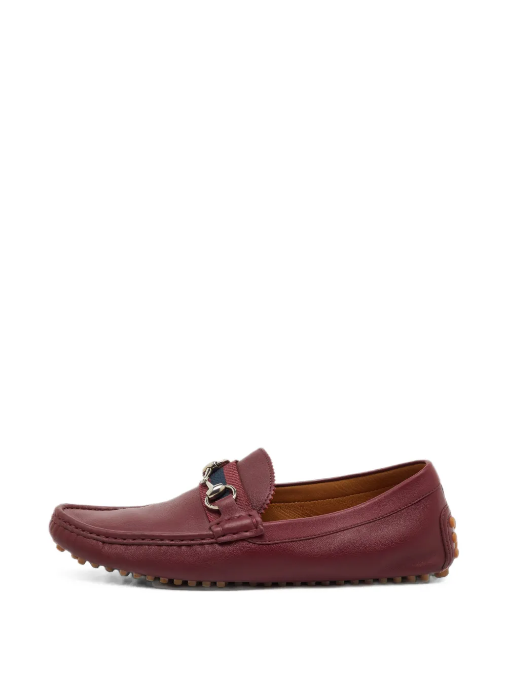 Gucci Pre-Owned Web Horsebit leather loafers - Rot