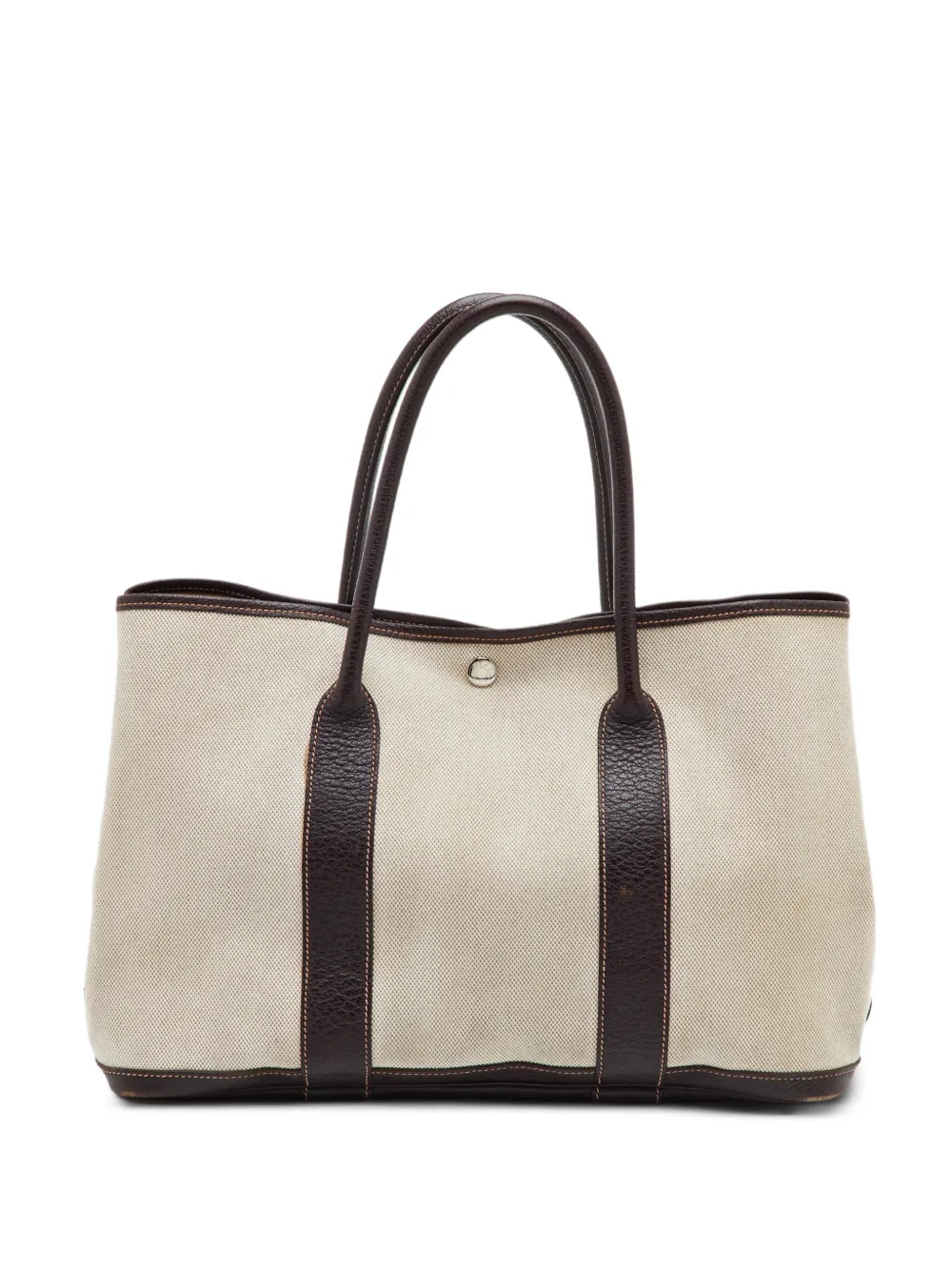 Hermès Pre-Owned 2004 Garden Party leather-trim tote bag - Toni neutri
