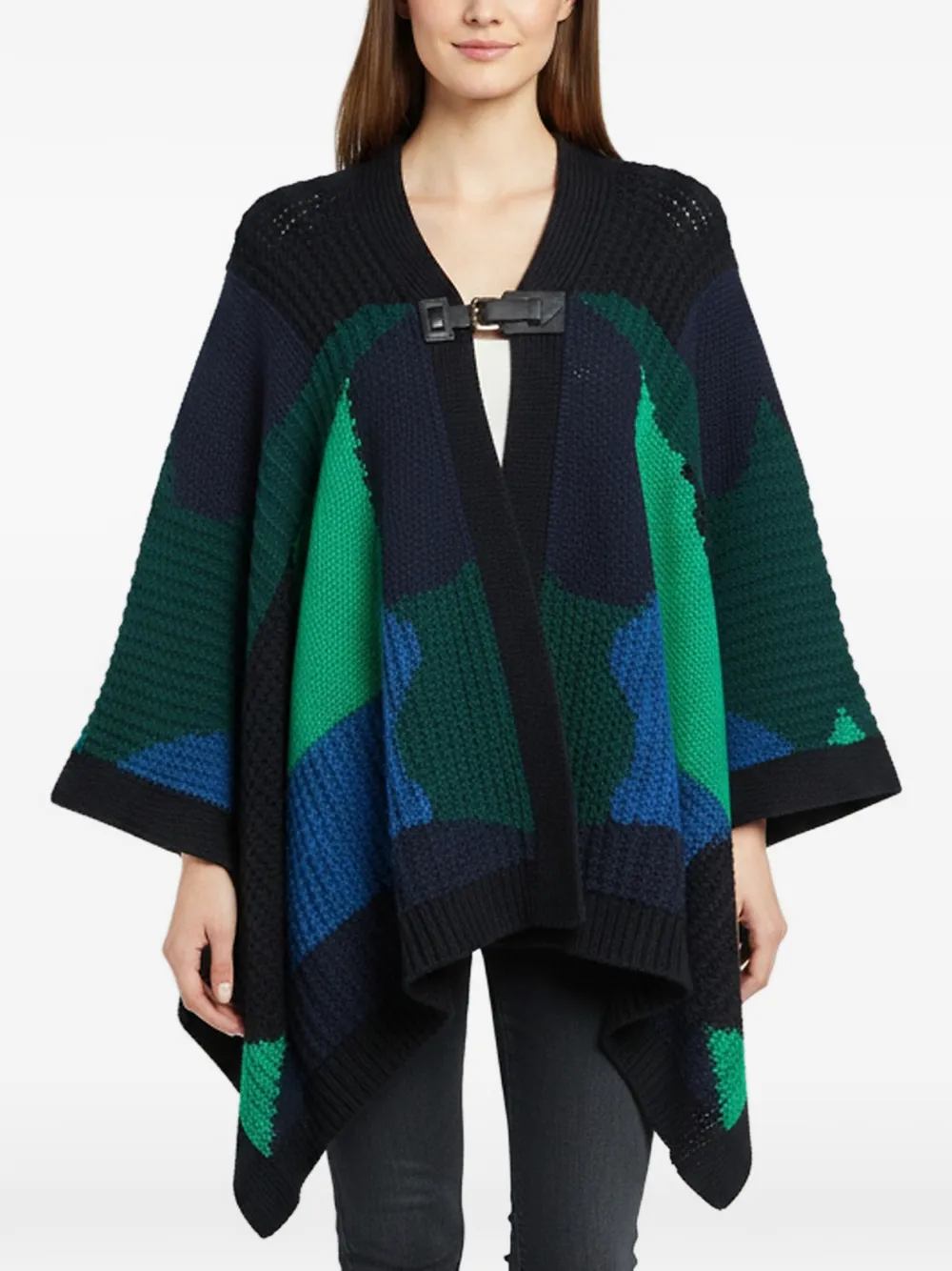 Louis Vuitton Pre-Owned crochet knit cape - Grün