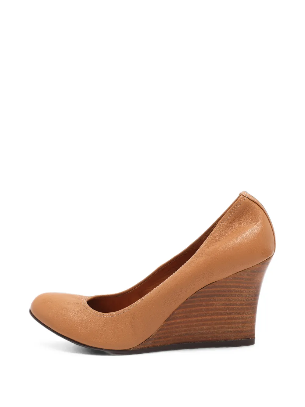 Lanvin Pre-Owned scrunch wedge pumps - Braun