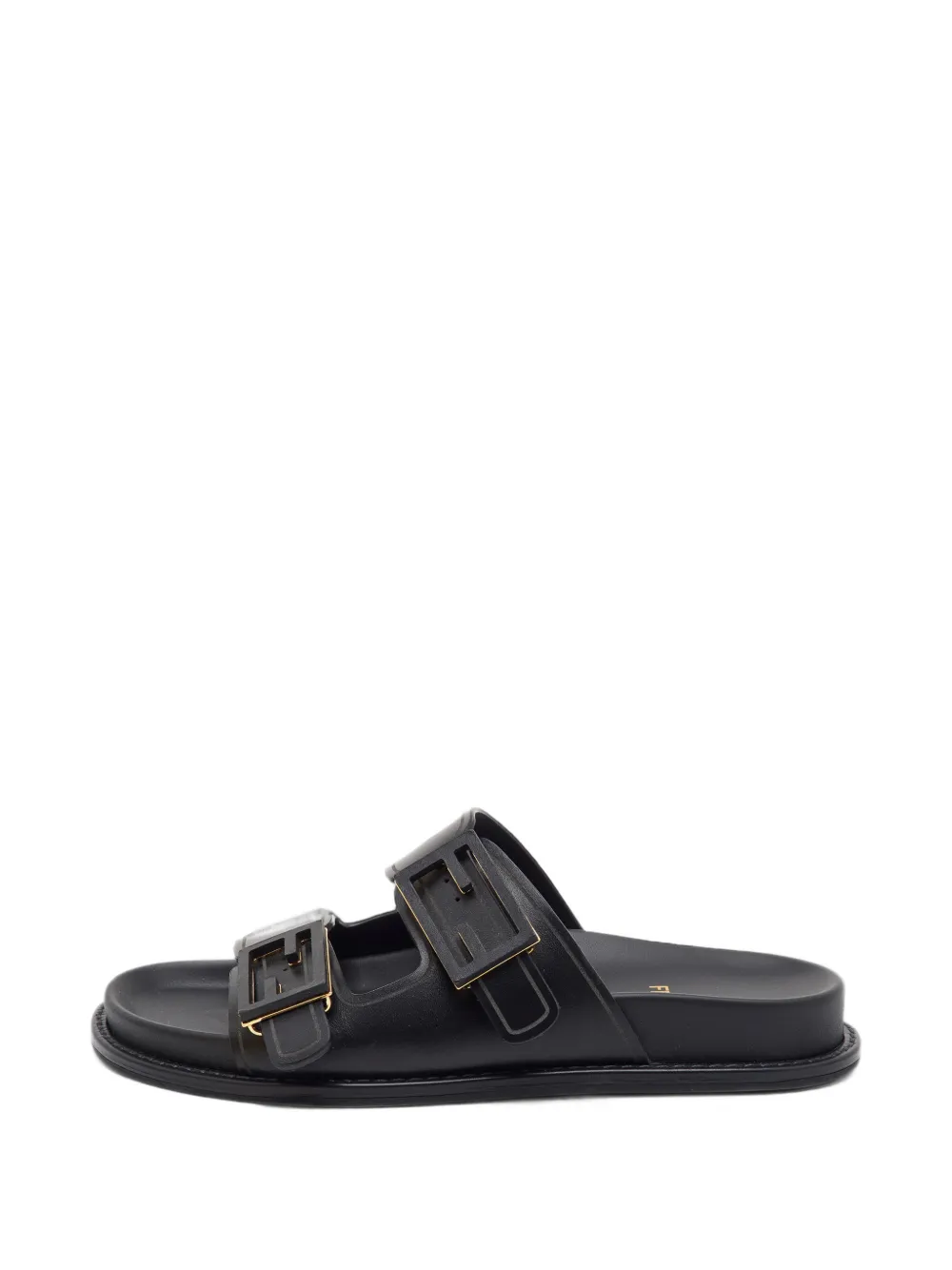 Fendi Pre-Owned Fendi Feel buckle sandals - Schwarz