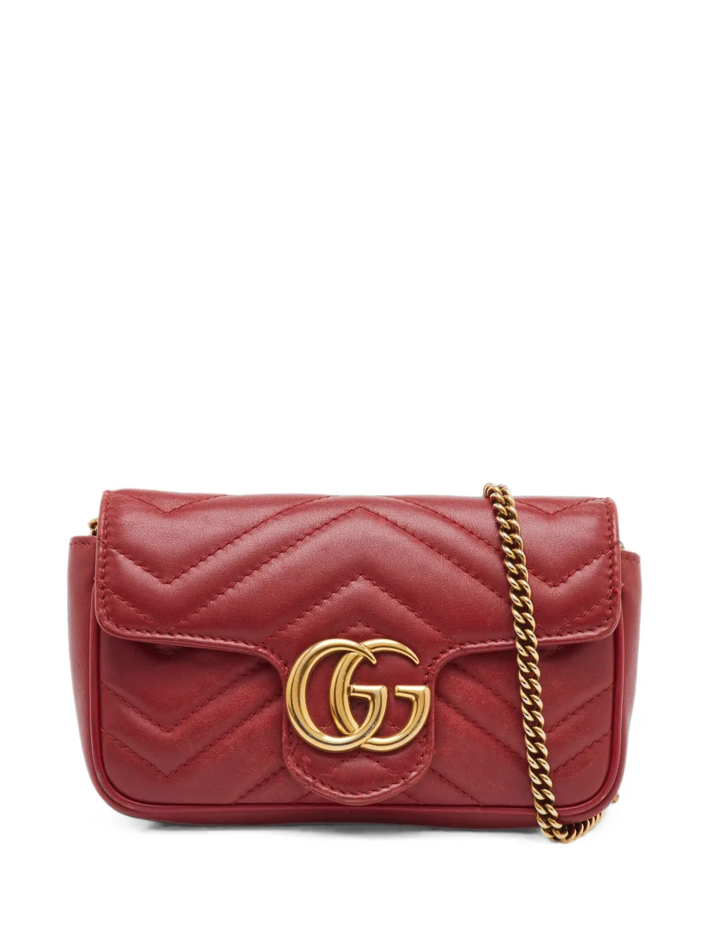 Gucci Pre-Owned mini GG Marmont matelassé crossbody bag - Rosso