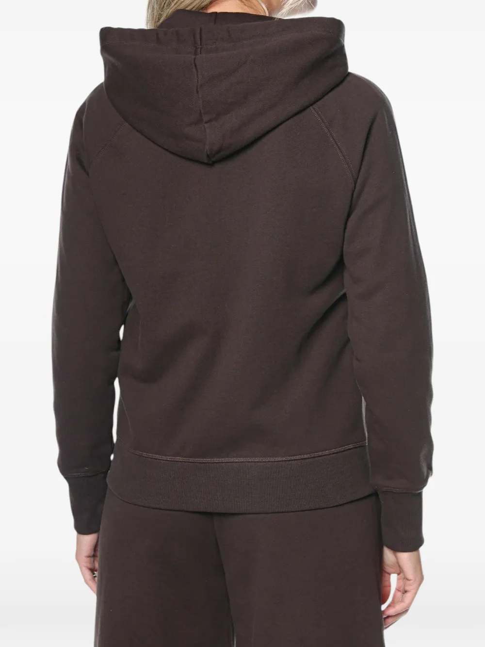 Armani Exchange logo-embroidered zip-up hoodie Bruin