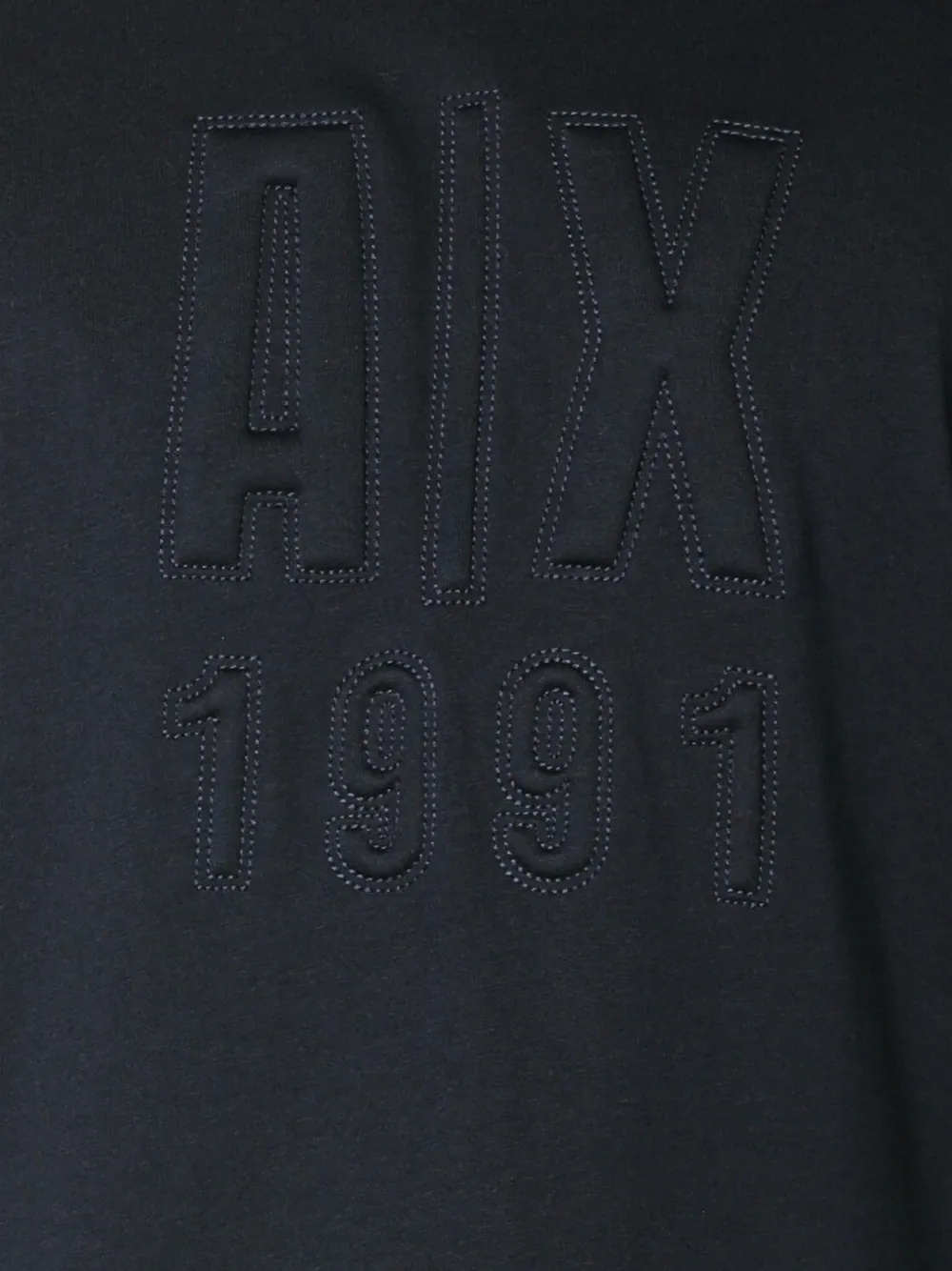Armani Exchange embossed-logo T-shirt Blauw