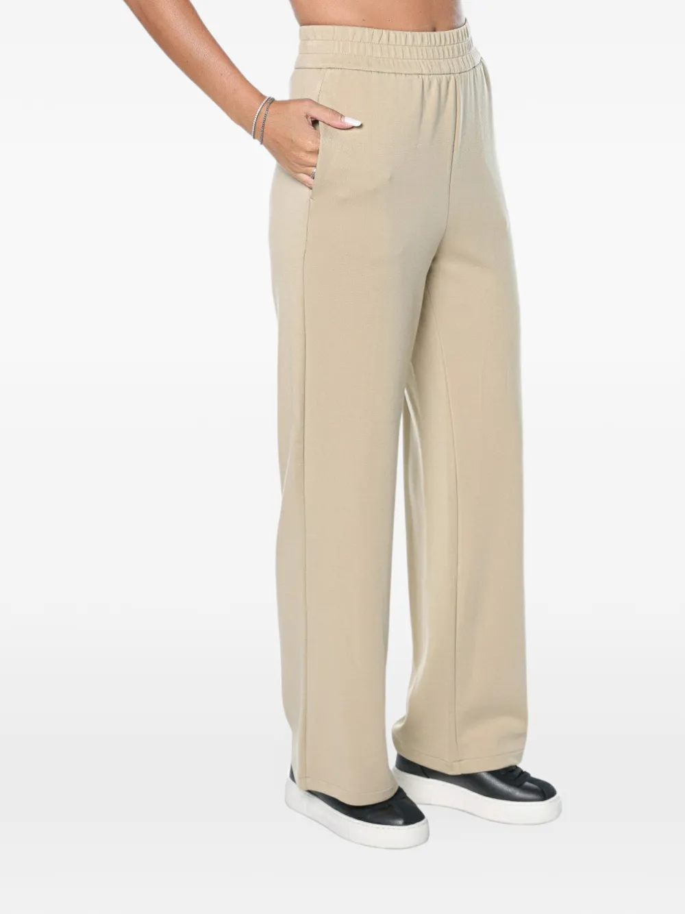 Armani Exchange elasticated-waistband trousers Beige