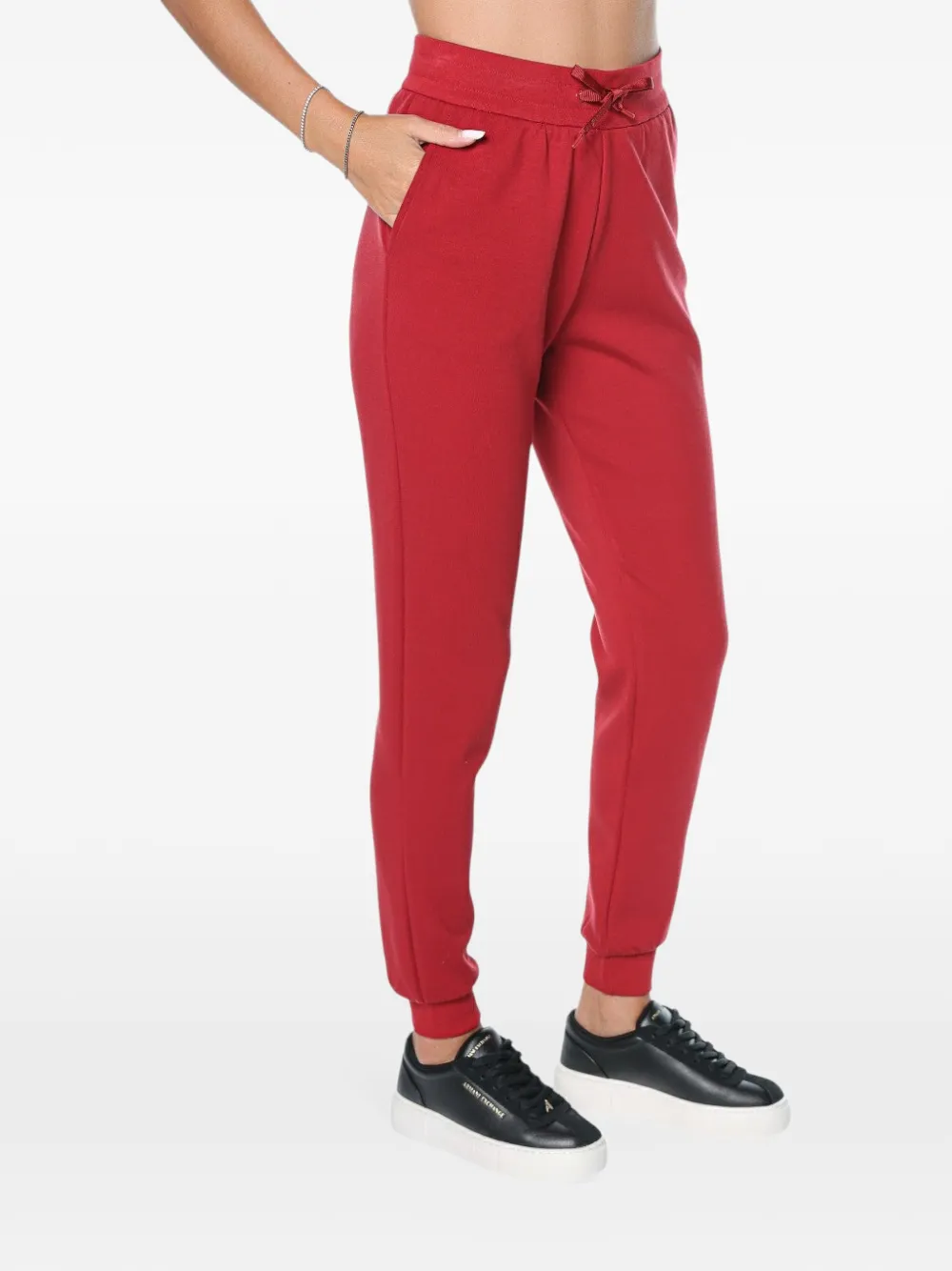 Armani Exchange drawstring-waist track pants Rood
