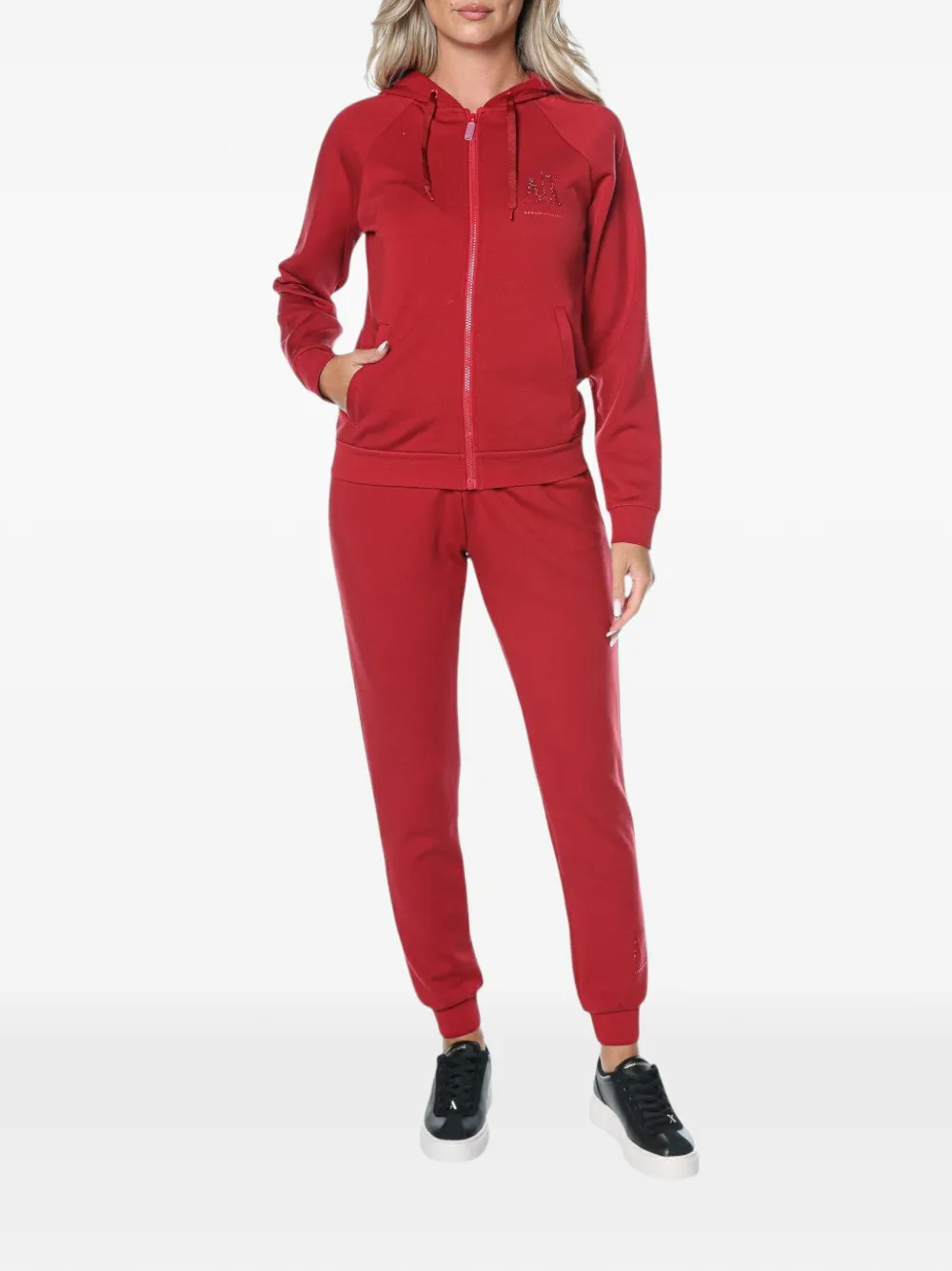 Armani Exchange drawstring-waist track pants Rood