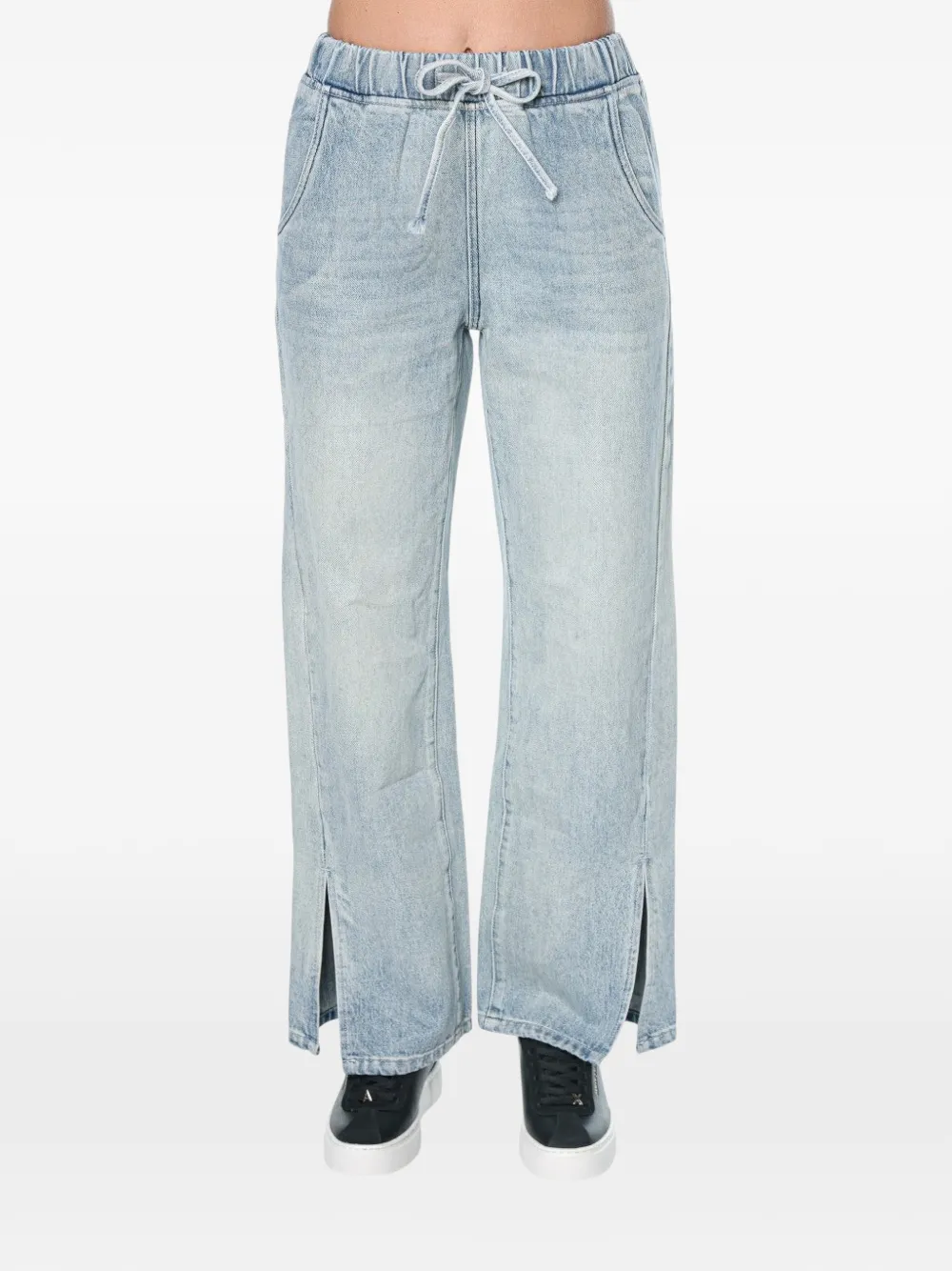 One Teaspoon Roadhouse drawstring wide-leg jeans - Blau
