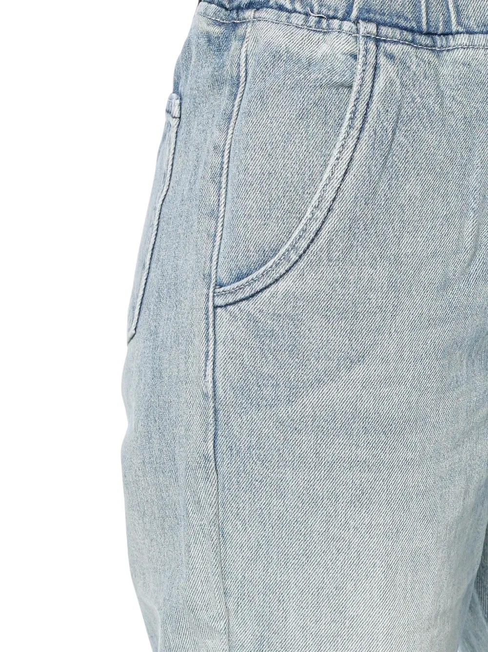 One Teaspoon Roadhouse jeans met wijde pijpen en trekkoord Blauw