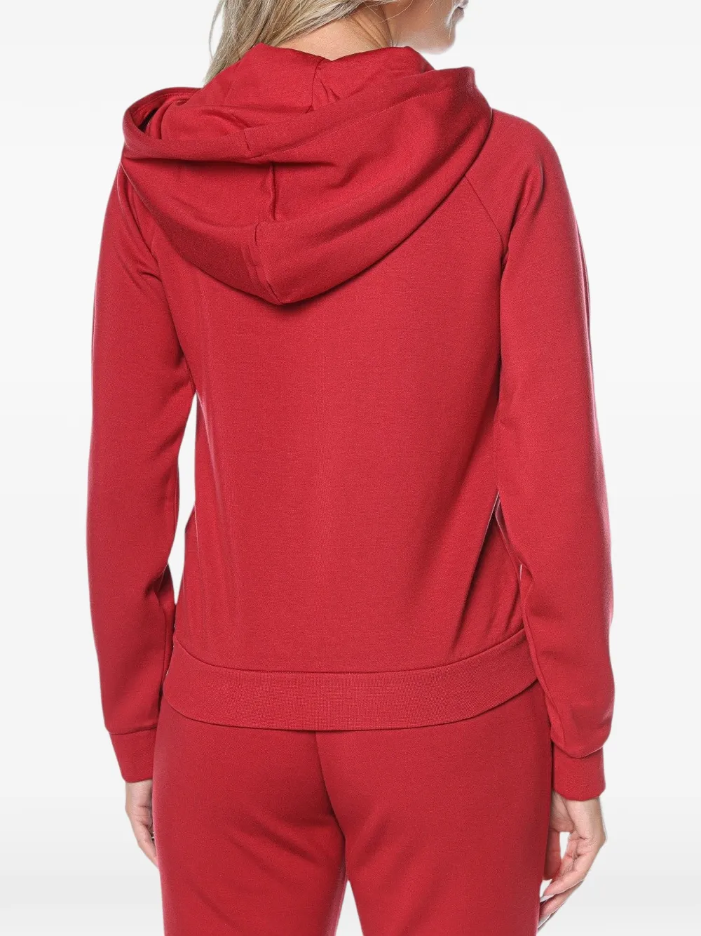 Armani Exchange logo-embellished zip-up hoodie Rood
